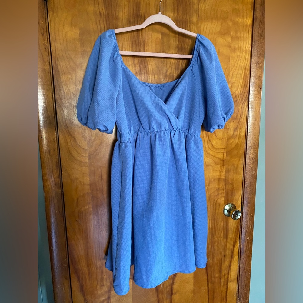 SHEIN Light Blue Babydoll Dress